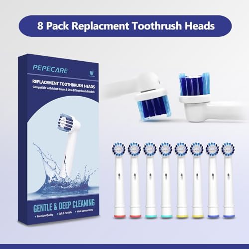 Paquete de 8 Cabezas de Cepillo de Repuesto Compatibles con Cepillos Eléctricos Braun Oral-B Professional Care 500, 600, 1000, 2000, 2500, 3000, - imagen 6