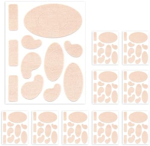 Almohadillas Adhesivas Moleskin para Pies - Prevención de Ampollas - 110 Piezas - 10 Hojas con 11 Formas - imagen 1