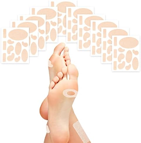 Almohadillas Adhesivas Moleskin para Pies - Prevención de Ampollas - 110 Piezas - 10 Hojas con 11 Formas - imagen 2