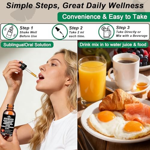 Limpiador de Ajenjo, Nogal Negro y Clavo para Humanos - Suplemento Herbal Orgánico 20 en 1 con Semillas de Calabaza, Ajo, Orégano y Cúrcuma para - imagen 6