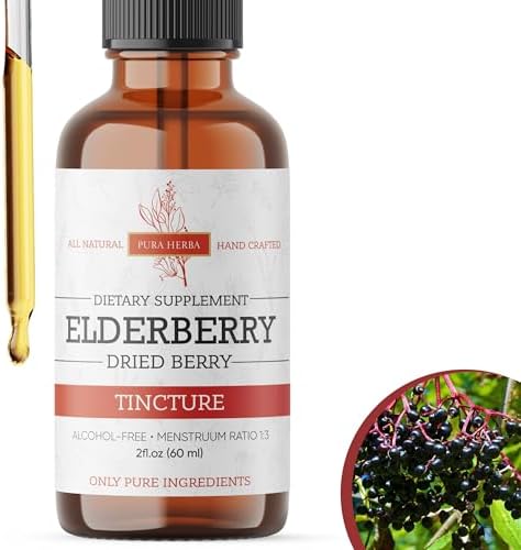 Tinción de Saúco Pura Herba – Extracto Orgánico de Saúco en Gotas – Suplemento Herbal Sambucus – Apoyo Inmunológico – Mezcla de Flor y Fruto de Saúco - imagen 7