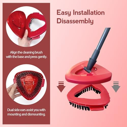 Cabezal de Trapeador Oceda, Compatible con Sistema de 2 Tanques RinseClean, 2 Piezas de Cepillo de Fregar, Cepillo Duro para Baño, Cocina, Tina, Piso - imagen 6