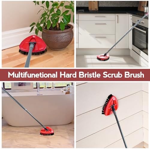 Cabezal de Trapeador Oceda, Compatible con Sistema de 2 Tanques RinseClean, 2 Piezas de Cepillo de Fregar, Cepillo Duro para Baño, Cocina, Tina, Piso - imagen 7
