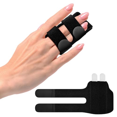 Férula para Dedo VHOPMORE con 2 Barras de Soporte Metálicas, Ajustable para Alivio de Dolor en Dedos Mediano, Índice, Anular y Meñique - Ideal para - imagen 1
