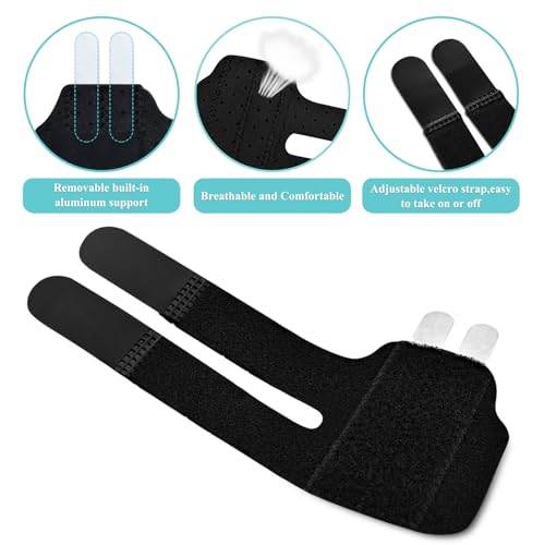 Férula para Dedo VHOPMORE con 2 Barras de Soporte Metálicas, Ajustable para Alivio de Dolor en Dedos Mediano, Índice, Anular y Meñique - Ideal para - imagen 4