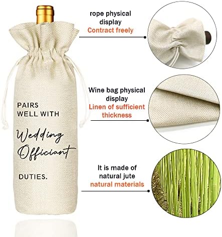 Regalo para Oficial de Boda Socive, Ideal con Bolsa de Vino para Oficiante, Regalos para Pastor, Regalo de Propuesta, Bolsas de Vino con Cierre - imagen 2