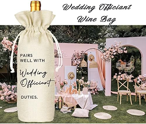 Regalo para Oficial de Boda Socive, Ideal con Bolsa de Vino para Oficiante, Regalos para Pastor, Regalo de Propuesta, Bolsas de Vino con Cierre - imagen 5
