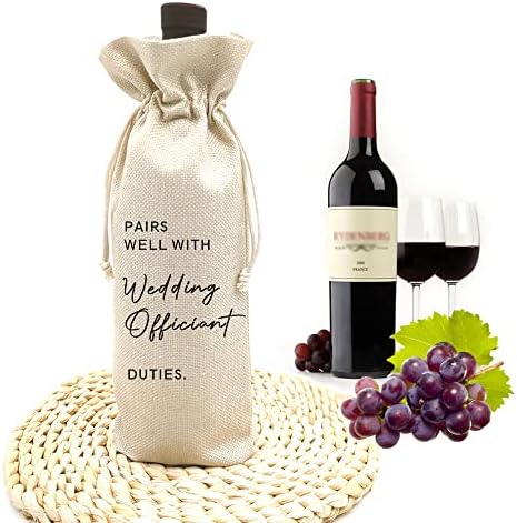 Regalo para Oficial de Boda Socive, Ideal con Bolsa de Vino para Oficiante, Regalos para Pastor, Regalo de Propuesta, Bolsas de Vino con Cierre - imagen 6