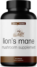 Cápsulas Orgánicas de Melena de León Ultra6 Nutrition - Suplemento con Reishi y Cordyceps para Salud Inmunológica y Cognitiva (90 Cápsulas Veganas) - imagen 1