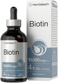 Gotas Líquidas de Biotina Horbäach 10000mcg | 120 ml | Sabor a Baya | Suplemento Vegetariano, Sin OGM y Sin Gluten - imagen 1