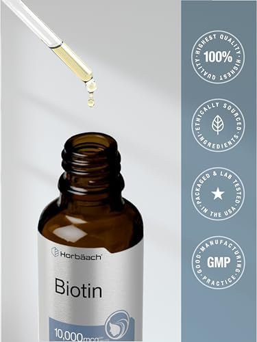 Gotas Líquidas de Biotina Horbäach 10000mcg | 120 ml | Sabor a Baya | Suplemento Vegetariano, Sin OGM y Sin Gluten - imagen 7