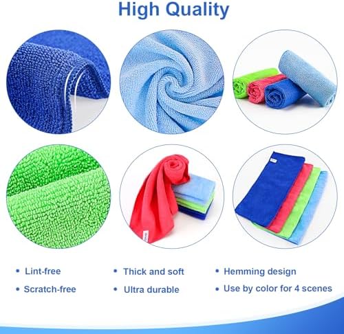 Toalla de Microfibra Premium Ovwo 12 Piezas, Absorbente y Perfecta para Cocina, Trapo para Platos y Limpieza del Hogar - imagen 3