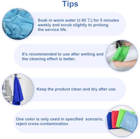Toalla de Microfibra Premium Ovwo 12 Piezas, Absorbente y Perfecta para Cocina, Trapo para Platos y Limpieza del Hogar - imagen 8