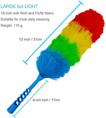Paquete de 2 plumadores estáticos Tockrop de 19” - Lavables y flexibles, con más fibras y cabezal más grande para menos pérdida de fibra - imagen 2