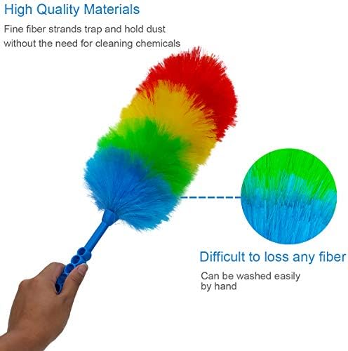 Paquete de 2 plumadores estáticos Tockrop de 19” - Lavables y flexibles, con más fibras y cabezal más grande para menos pérdida de fibra - imagen 5