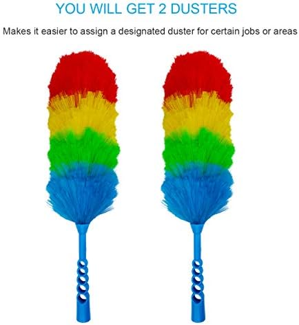 Paquete de 2 plumadores estáticos Tockrop de 19” - Lavables y flexibles, con más fibras y cabezal más grande para menos pérdida de fibra - imagen 6