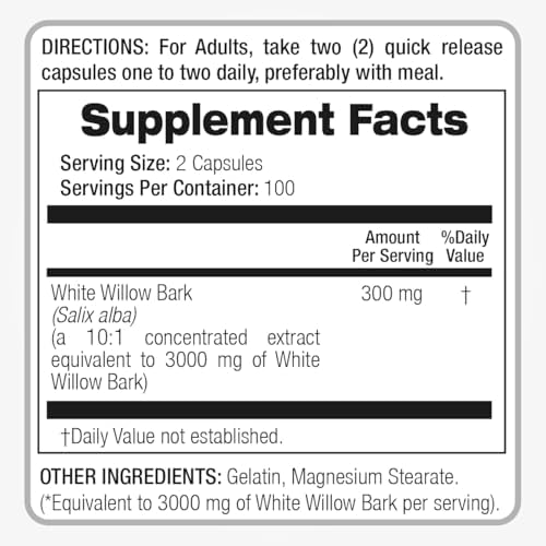 Suplemento de Corteza de Sauce Blanco FITO MEDIC'S Lab, Extracto de Sauce Blanco, 180 Cápsulas - imagen 8