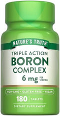 Suplemento Complejo de Boro de Acción Triple Nature's Truth | 6mg | 180 Cápsulas | Vegano, No Transgénico y Libre de Gluten - imagen 1