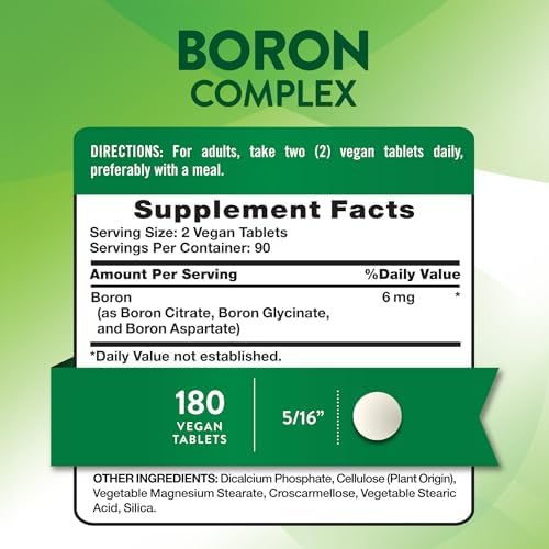 Suplemento Complejo de Boro de Acción Triple Nature's Truth | 6mg | 180 Cápsulas | Vegano, No Transgénico y Libre de Gluten - imagen 2