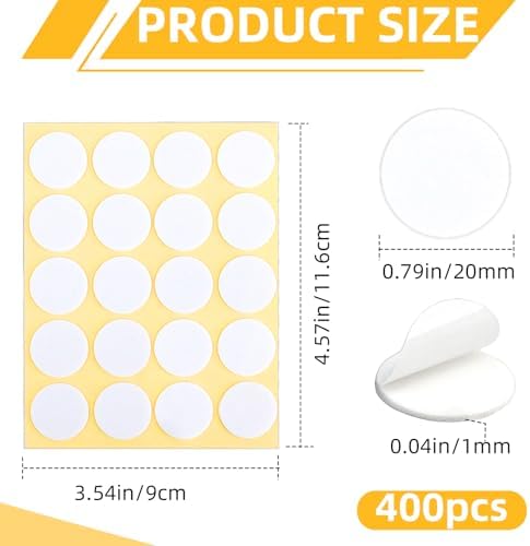 ZNBSIXP 400PCS Etiquetas Adhesivas para Mechas de Velas, Dots de Espuma Doble Cara Resistentes al Calor - Fijas en Cera Caliente para Kit de - imagen 2