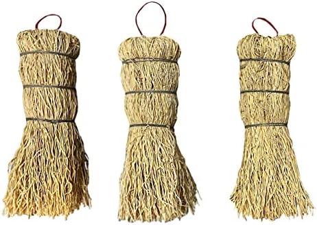 Set de 3 Escobetas de Fibra Natural para Limpiar Trastes, Molcajete con Ganchos, Cepillos Ecológicos para Cocina Amarillos - imagen 1