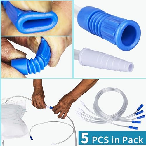 VWJ 5 Piezas de Tubo de Extensión para Bolsa de Drenaje Urinario, 36 Tubo Flexible para Catéter, Conector Universal para Sistema de Drenaje - imagen 4
