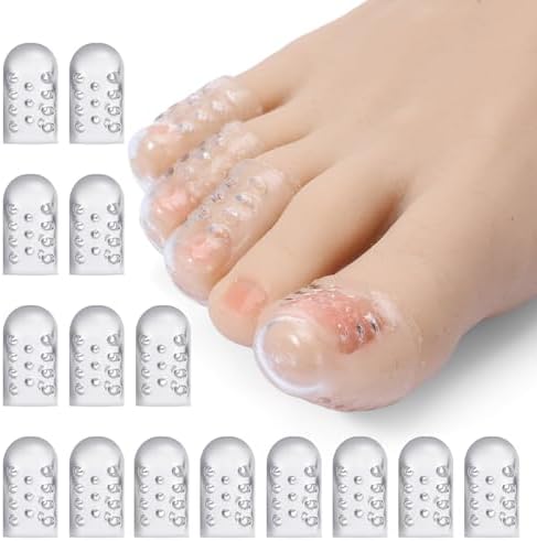 50 Piezas de Protectores de Dedos de Silicón Antifricción, Fundas de Gel Transparentes y Transpirables para Mujeres y Hombres - imagen 1