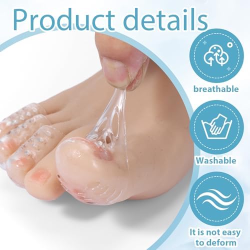 50 Piezas de Protectores de Dedos de Silicón Antifricción, Fundas de Gel Transparentes y Transpirables para Mujeres y Hombres - imagen 4