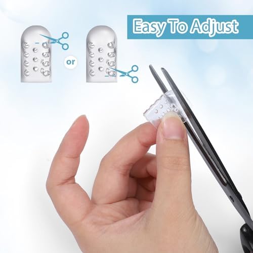 50 Piezas de Protectores de Dedos de Silicón Antifricción, Fundas de Gel Transparentes y Transpirables para Mujeres y Hombres - imagen 6