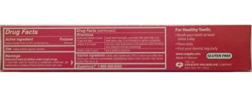 Pasta Dental Colgate Anticaries con Flúor Sparkling White Cinnamint - Sabor a Canela y Menta Natural, Libre de Gluten - imagen 2