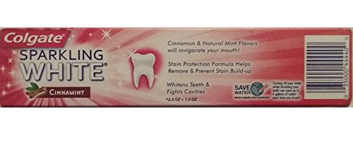 Pasta Dental Colgate Anticaries con Flúor Sparkling White Cinnamint - Sabor a Canela y Menta Natural, Libre de Gluten - imagen 3