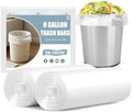 Bolsas de Basura de 8 Galones - Paquete de 50 Bolsas Medianas Blancas Sin Fragancia para Oficina, Dormitorio, Baño y Cocina - imagen 1
