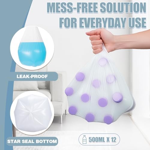 Bolsas de Basura de 8 Galones - Paquete de 50 Bolsas Medianas Blancas Sin Fragancia para Oficina, Dormitorio, Baño y Cocina - imagen 4