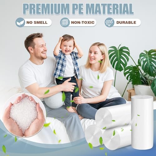 Bolsas de Basura de 8 Galones - Paquete de 50 Bolsas Medianas Blancas Sin Fragancia para Oficina, Dormitorio, Baño y Cocina - imagen 6