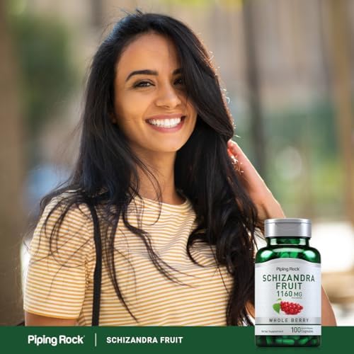 Cápsulas de Fruto de Schizandra Piping Rock 1160mg | 100 Unidades | Suplemento Sin OGM, Libre de Gluten - imagen 6