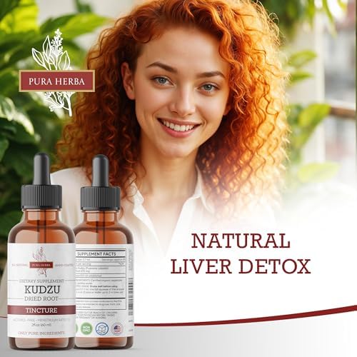 Extracto de Raíz de Kudzu Orgánico Pura Herba – Suplemento Vegano Sin Alcohol para Apoyo al Alcohol – 2 Fl Oz – No Transgénico, Hecho en EE. UU. - imagen 2