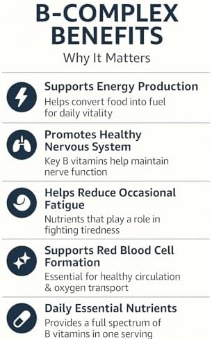Magno-Humphries Complejo de Vitaminas B - 100 Tabletas | Soporte Energético y Nervioso | Vitaminas B Balanceadas | Suplemento Dietético | 100 Días de - imagen 6