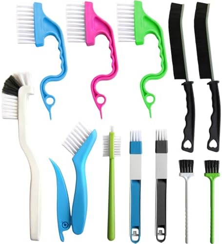 Juego de 12 Cepillos Pequeños para Limpiar Grietas, Ranuras de Ventanas, Baño, Esquinas de Cocina y Teclados - imagen 1