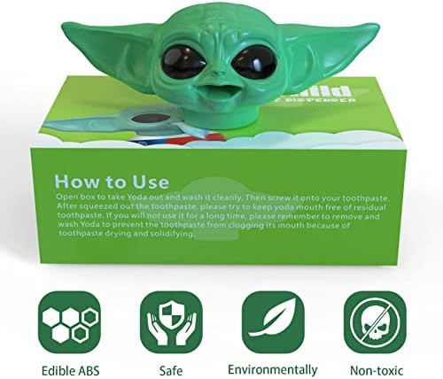 2022 New Baby Y-oda Toothpaste Topper Cap The Mandalorian Y-oda Baby Toothpaste Dispenser for Kids, Star Wars Fans Gift Box - imagen 3