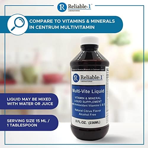 Multi-Vitaminas Líquidas para Adultos Reliable-1 Laboratories | Suplemento Antioxidante para Inmunidad, Metabolismo y Energía | 8 FL.OZ. - imagen 8
