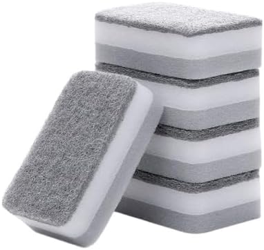 Esponjas de Lavado de Platos Lasenersm - Paquete de 10, Esponjas de Cocina de Doble Cara, Gris, Sin Rayones, Ideal para Limpieza - imagen 1