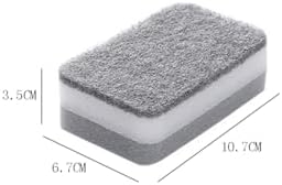 Esponjas de Lavado de Platos Lasenersm - Paquete de 10, Esponjas de Cocina de Doble Cara, Gris, Sin Rayones, Ideal para Limpieza - imagen 2