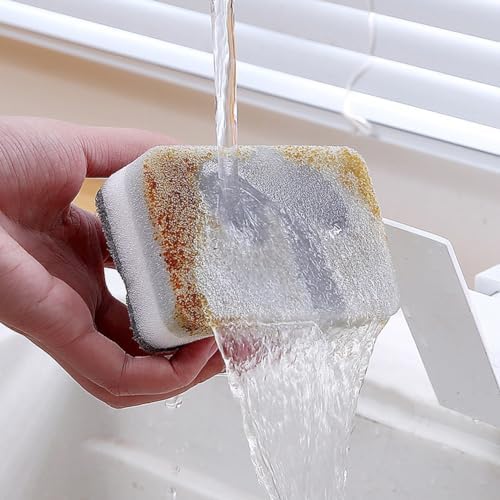 Esponjas de Lavado de Platos Lasenersm - Paquete de 10, Esponjas de Cocina de Doble Cara, Gris, Sin Rayones, Ideal para Limpieza - imagen 5