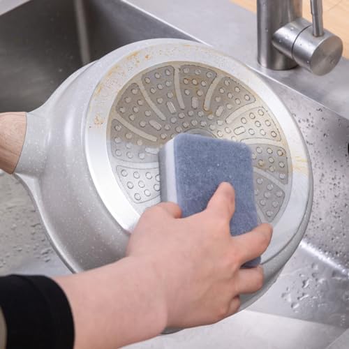 Esponjas de Lavado de Platos Lasenersm - Paquete de 10, Esponjas de Cocina de Doble Cara, Gris, Sin Rayones, Ideal para Limpieza - imagen 7