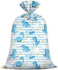 KIDAJOY Bolsa de Regalo Plástica Jumbo de Dinosaurio Azul para Baby Shower, 56 x 36 Pulgadas, Suministros y Decoraciones para Fiestas de Bebé - imagen 1