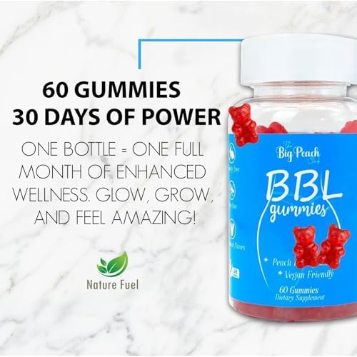 Gomitas BBL para Mujeres - Soporte de Crecimiento de Durazno con Colágeno, Mezcla Herbal y Biotina, Multivitamínicos Veganos para Curvas Naturales - imagen 3
