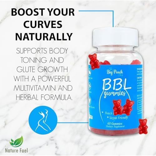 Gomitas BBL para Mujeres - Soporte de Crecimiento de Durazno con Colágeno, Mezcla Herbal y Biotina, Multivitamínicos Veganos para Curvas Naturales - imagen 5