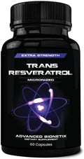 Suplemento de Resveratrol Trans Micronizado Advanced Bionetix 2X Potencia. 1200mg por 2 Cápsulas. Fórmula Antioxidante de Alta Absorción para - imagen 1