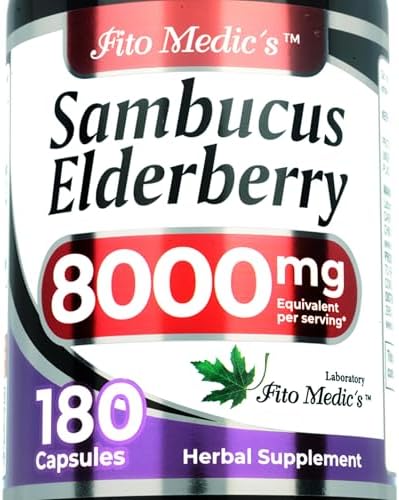 Suplemento de Saúco FITO MEDIC'S Lab, Saúco Negro Sambucus, 180 Cápsulas - imagen 1