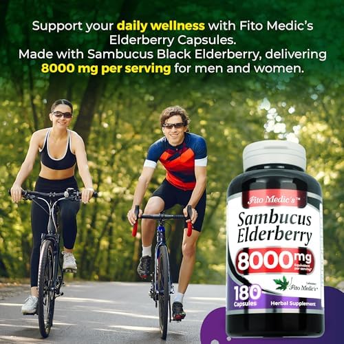 Suplemento de Saúco FITO MEDIC'S Lab, Saúco Negro Sambucus, 180 Cápsulas - imagen 4
